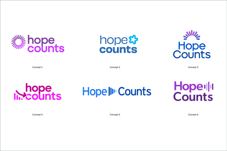 Hope Counts Logo Concepts