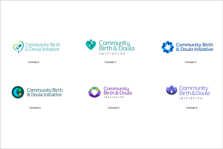 Community Birth and Doula Initiative logo concepts